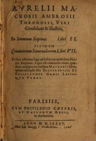 In somnium Scipionis libri duo
