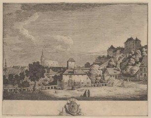 Pirna von der Südseite mit dem Obertor
