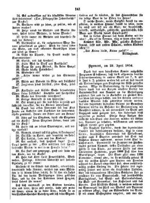 Pyrmont, am 23 April 1854