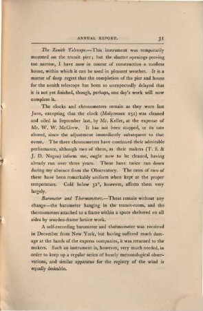 Inaugural report of the director of the Cincinnati Observatory. 1869, 1. Mai