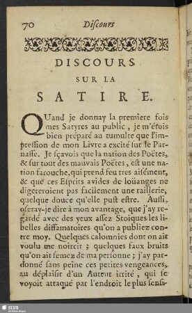 Discours Sur La Satire