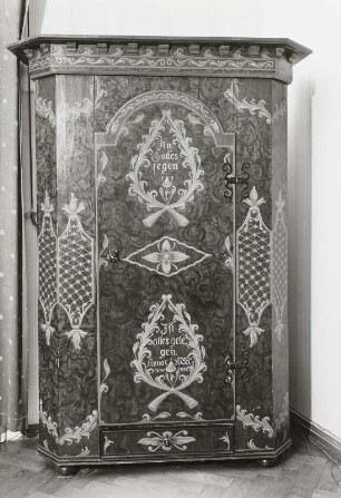 Eintüriger Bauernschrank Herrnhuter Art