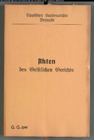 Witwe Agneta Brockmann zu Billerbeck gegen Bartold Krome zu Billerbeck, wegen einer Eheklage