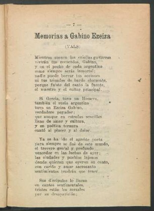 Memorias a Gabino Ezeiza : (Vals)