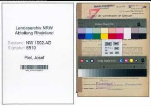Entnazifizierung Josef Piel, geb. 26.01.1894 (Verw.Sekretaer)