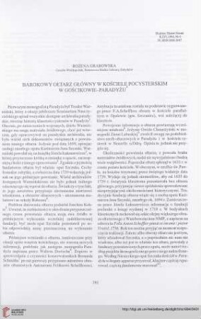 56: Barokowy ołtarz główny w kościele pocysterskim w Gościkowie-Paradyżu