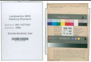 Entnazifizierung Karl Schulte-Bockholt , geb. 19.05.1913 (Bahnsekretaer)