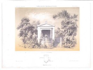 Pavillon neben dem Kabinetthaus in Sanssouci (Architectonisches Skizzenbuch, 1859 - Heft XII, Bl. 5)