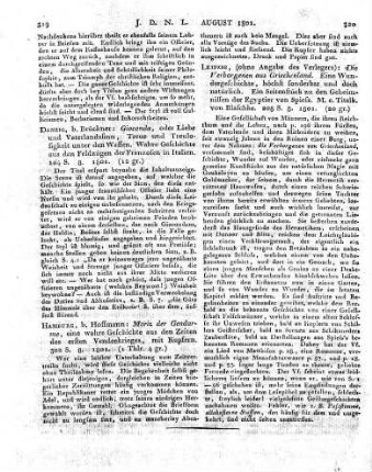 Danzig, b. Brückner: Gioconda, oder Liebe und Vaterlandsinn, Treue und Treulosigkeit unter den Waffen. Wahre Geschichte aus den Feldzügen der Franzosen in Italien. 104 S. 8. 1801.