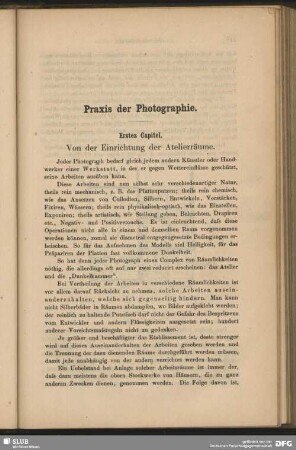 Praxis der Photographie