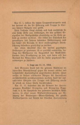 I. Lage am 11.11.1918