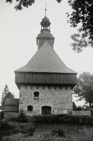 Lauterbach, Dorfkirche : Lauterbach. Dorfkirche (Wehrkirche). Ansicht von Westen