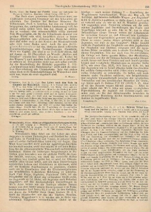 195-196 [Rezension] Wreszinski, Walter, Atlas zur altägyptischen Kulturgeschichte. I. Teil, Liefg. 1 - 12