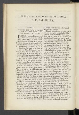 Te Episetole A Te Aposetolo Ra A Paulo I To Galatia Ra.