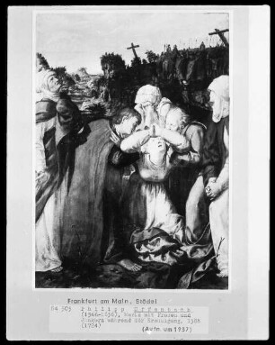 Maria mit Frauen und Jüngern während der Kreuzigung
