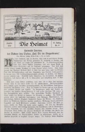 Heinrich Harries, der Dichter des Liedes "Heil Dir im Siegenkranz".