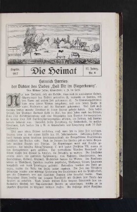 Heinrich Harries, der Dichter des Liedes "Heil Dir im Siegenkranz".
