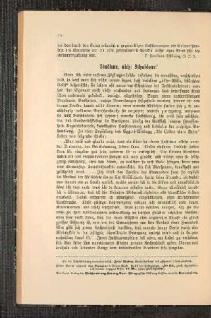 Studium, nicht Schablone!