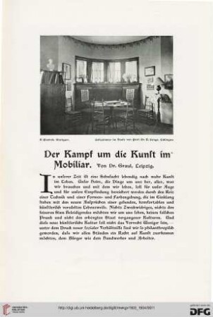 Der Kampf um die Kunst im Mobiliar