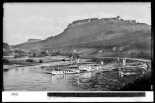 Sächsische Schweiz, Elbtal bei Königstein mit Festung Königstein