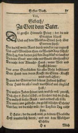 VII. Gebeth/ Zu Gott dem Vater.