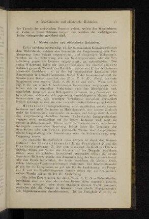 2. Mechanische und elektrische Kohäsion.