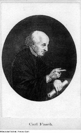 Carl Fasch. Stich von Carl Traugott Riedel nach Gottfried Schadow als Vorlage für den Lichtdruck