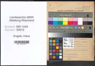 Entnazifizierung Hans Engels , geb. 07.01.1912 (Museumsdiener)