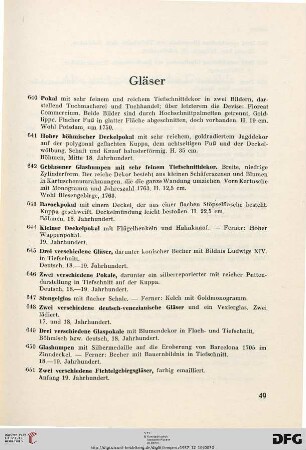 Gläser (Nr. 640-659)