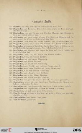 Koptische Stoffe (Nr. 155-181)
