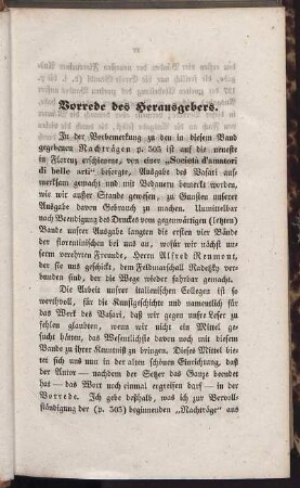 Vorrede des Herausgebers.