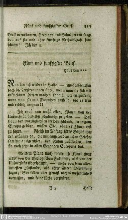 Fünf und funfzigster Brief. Halle den ...