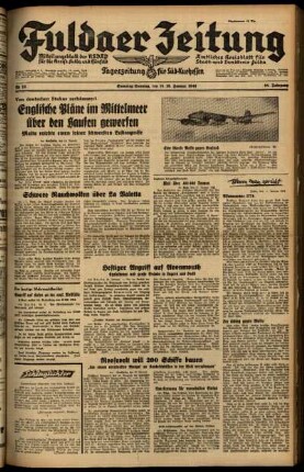 Ausgabe vom Sonntag, den 19. Januar 1941.
