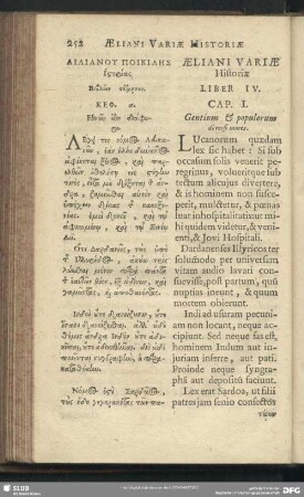 Ailianu Poikilēs his[t]orias Biblion tetarton