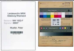 Entnazifizierung Peter Mueller, geb. 14.11.1914 (Sparkassenangest.)