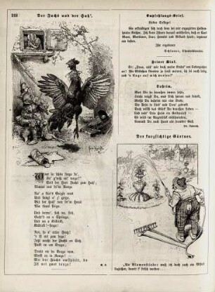 "Der Fuchs und der Hah'" "Der kurzsichtige Gärtner"