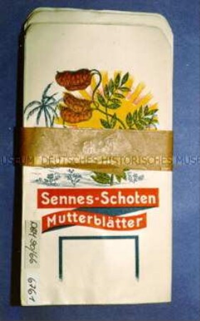 Tüten für Heilkräuter "Sennes-Schoten Mutterblätter" mit Banderole