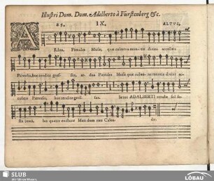 IX. Ardua, Pierides Musae : Illustri Dom. Dom. Alberto à Fürstenberg