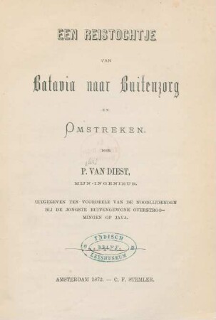 Een reistochtje van Batavia naar Buitenzorg en Omstreken