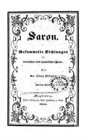 In: Saron ; Band 2