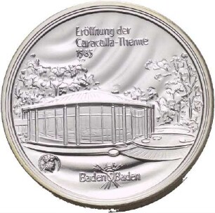Medaille auf die Eröffnung der Caracalla-Therme in Baden-Baden von Victor Huster