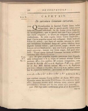 Caput XIV. De curvatura Linearum curvarum