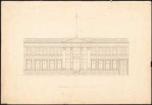 Wohnhaus Wilhelmstraße 70 (Villa Strousberg), Berlin. Umbau. Ausführungsprojekt: Straßenansicht