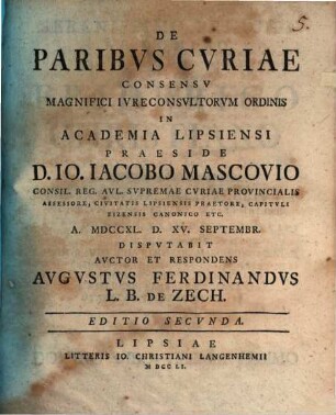 De paribus curiae