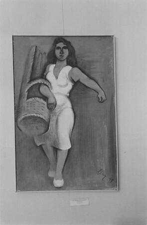 Ausstellung von Werken des aus Paris zurückgekehrten Malers Max Lingner : Gemälde "Das Bäckermädchen"