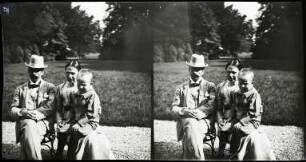 Johannes Gottlieb Friedrich ("Fritz") Rahn, Charlotte Rahn (geb. Insinger) und Sohn Traugott in Pijnenburg