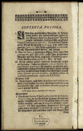 Contenta Potoria.