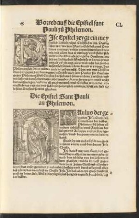 Die Epistel Sant Pauli an Philemon.
