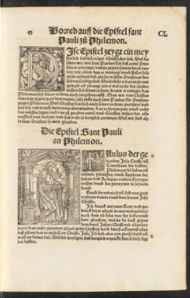 Die Epistel Sant Pauli an Philemon.
