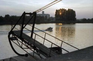 Breisach: Sonnenuntergang über dem Rhein